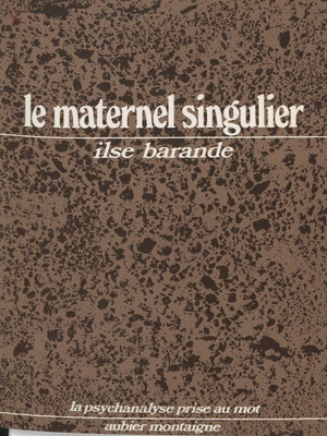 cover image of Le Maternel singulier